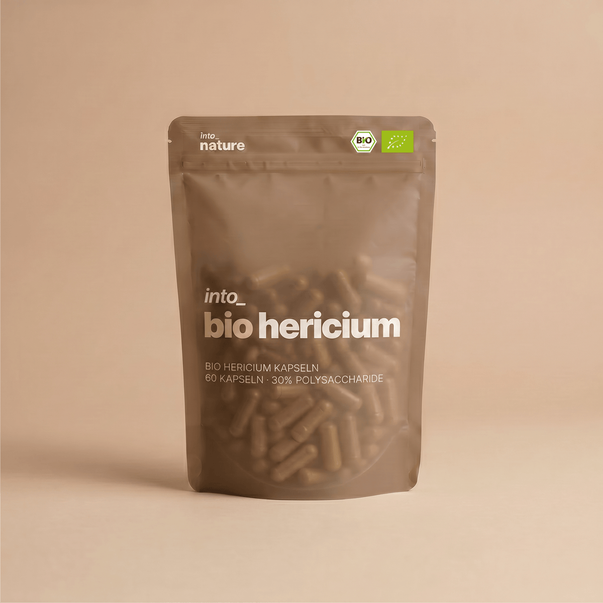 Into Nature Bio-Hericium-Extrakt in einer Packung mit 60 Kapseln